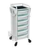 Jasper White 6 Drawer Salon Trolley