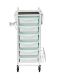 Jasper White 6 Drawer Salon Trolley