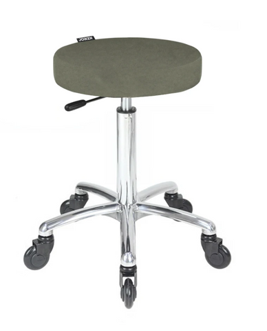 Turbo Stool Forest Green - Chrome Base - Click'n Clean Castor Wheels
